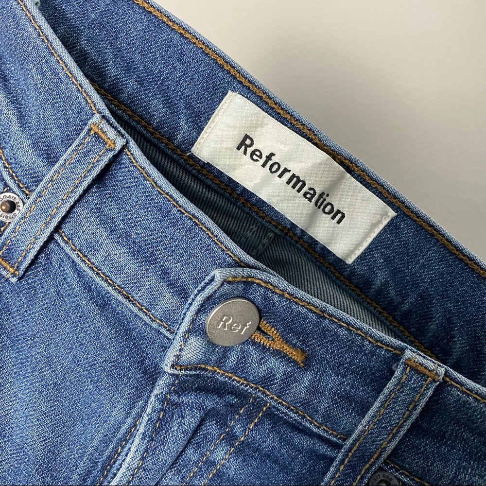Reformation High Rise Blue Jeans - Picture 5 of 7